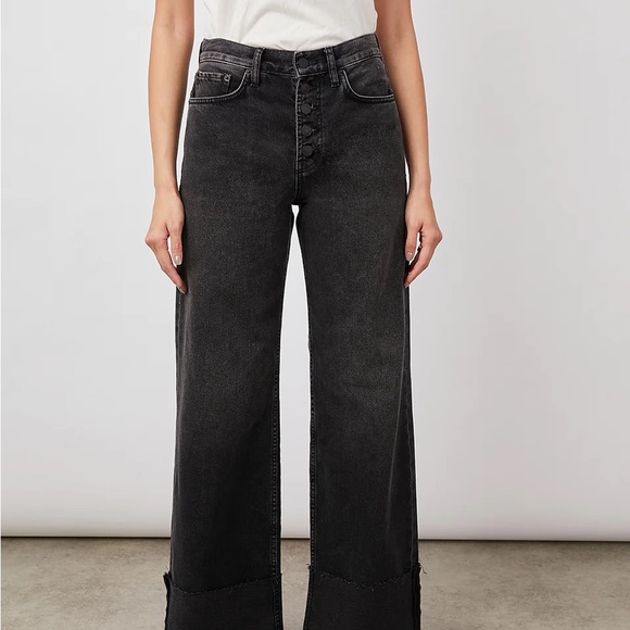 Rails The Getty Wide Leg in Ash Black - Picture 2 of 2